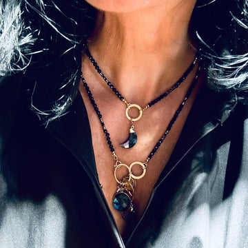 Czarny Turmalin Naszyjnik Och i Ach Ewa Mrochen Jewellery