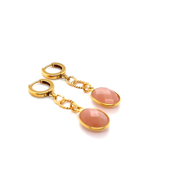 Kolczyki z naturalnym kamienie słonecznym Ewa Mrochen Jewellery