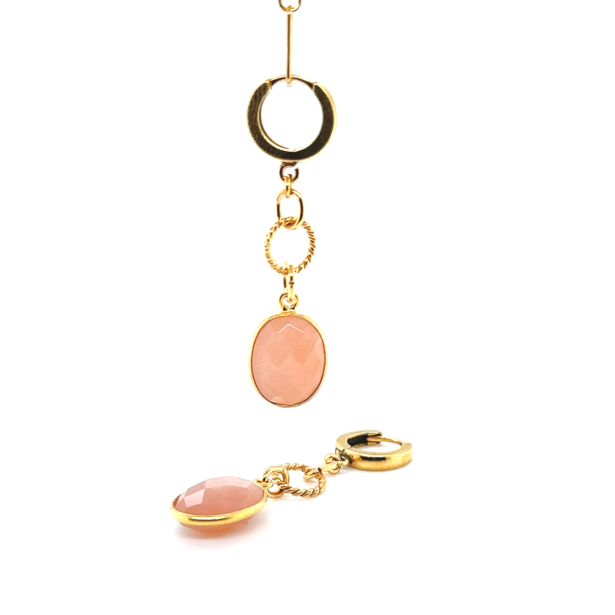 Kolczyki z naturalnym kamienie słonecznym Ewa Mrochen Jewellery