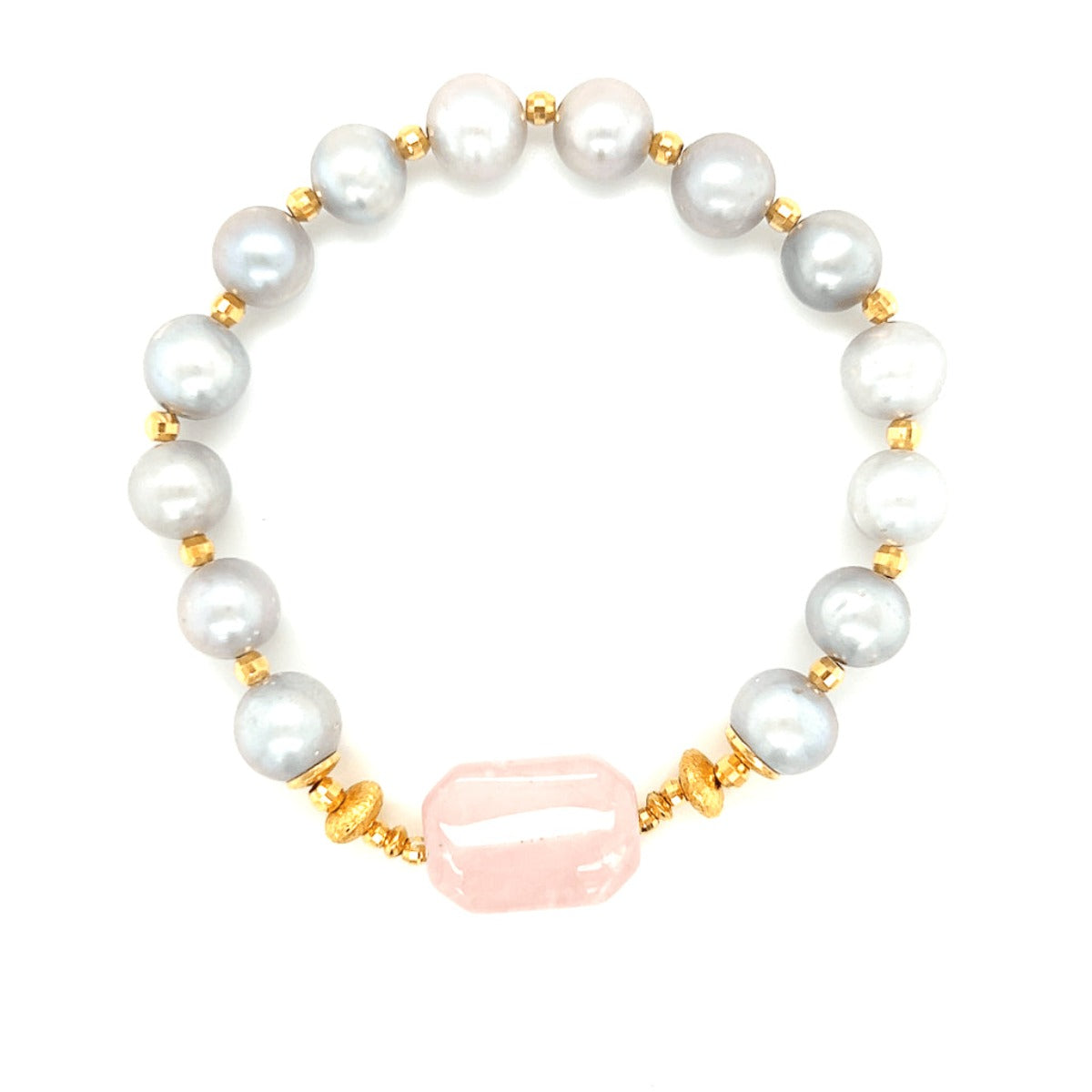 Bransoletka zapinana z szarej perły. Ewa Mrochen Jewellery