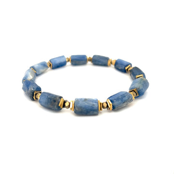 Kyanit surowy bransoletka męska Klejnot Dyplomaty. Ewa Mrochen Jewellery