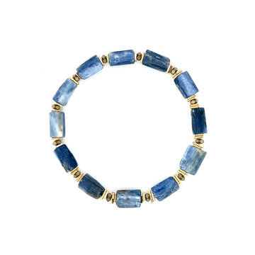 Kyanit surowy bransoletka męska Klejnot Dyplomaty. Ewa Mrochen Jewellery