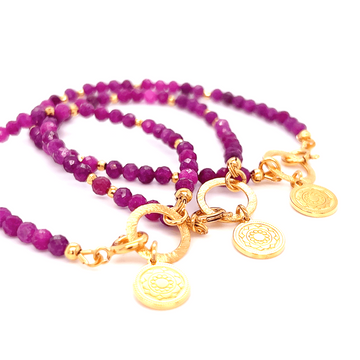 Bransoletka z naturalnych rubinów Ewa Mrochen Jewellery