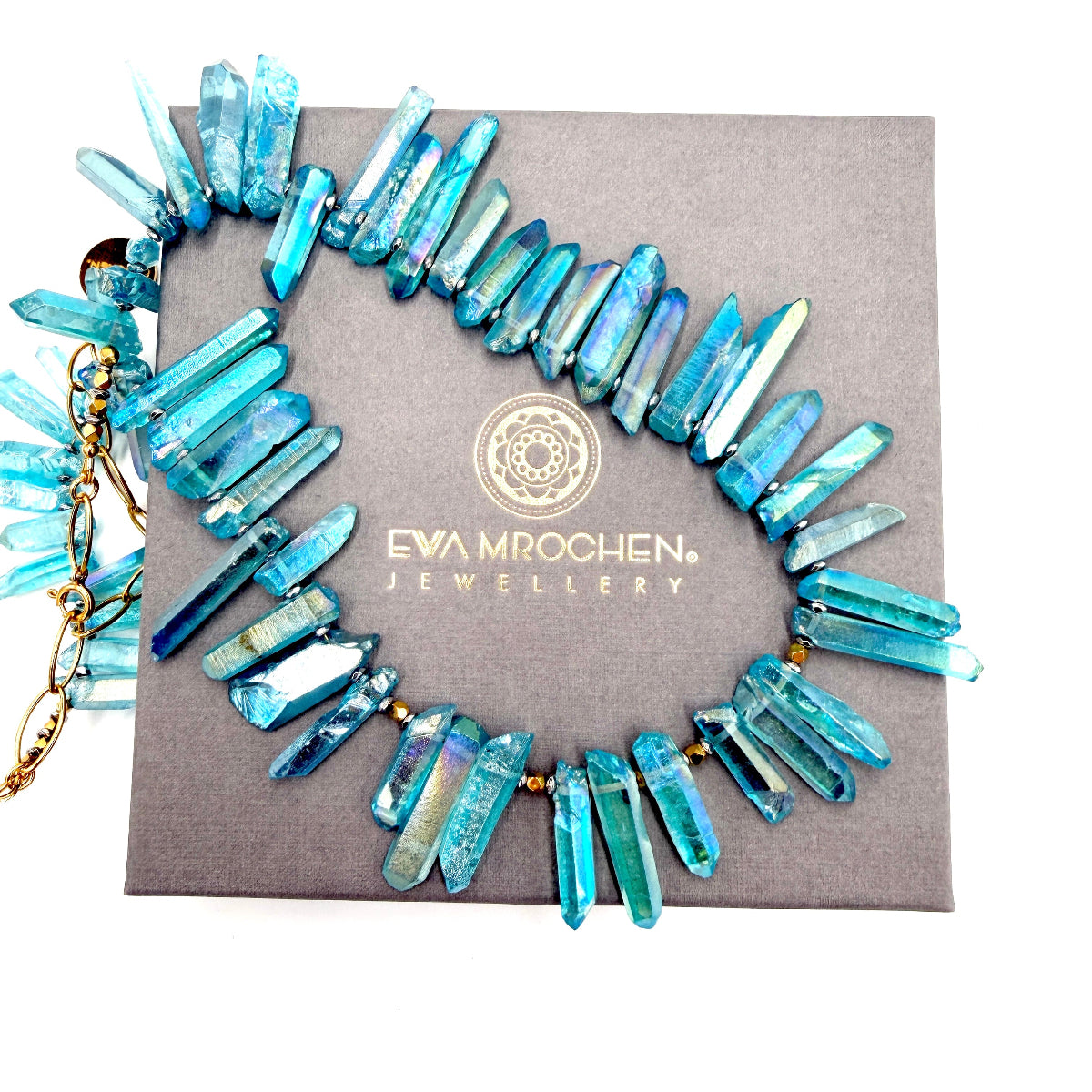 Naszyjnik Aqua Aura piękno duszy od Ewa Mrochen Jewellery