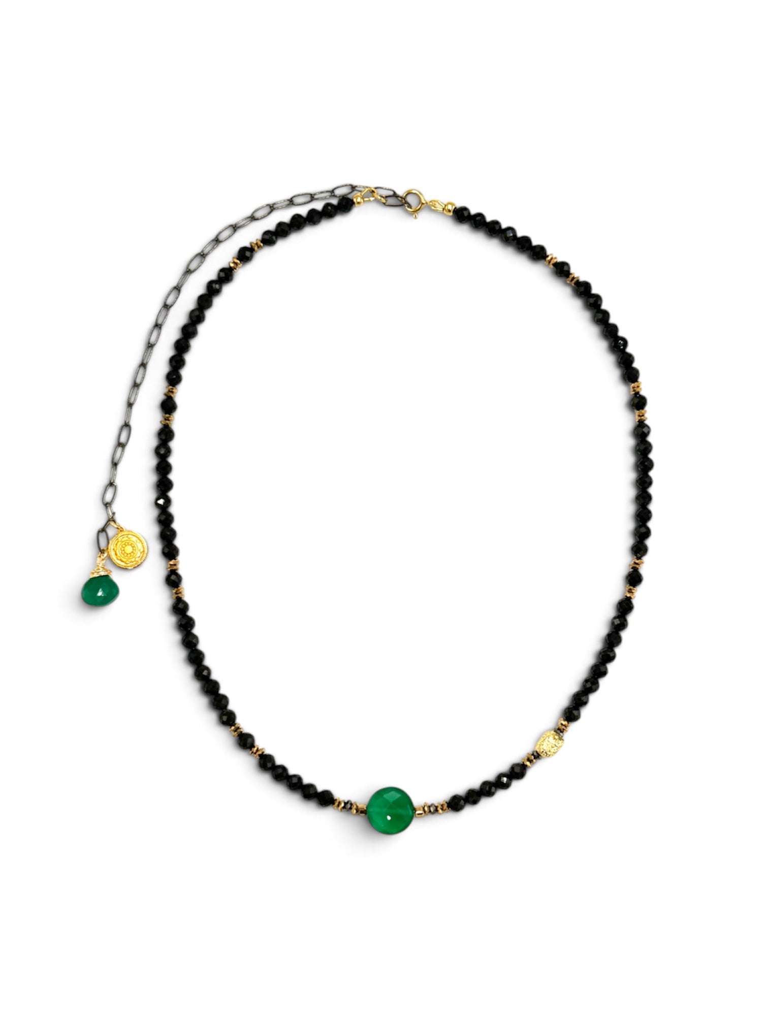Naszyjnik z czarnych turmalinów z onyksem Ewa Mrochen Jewellery