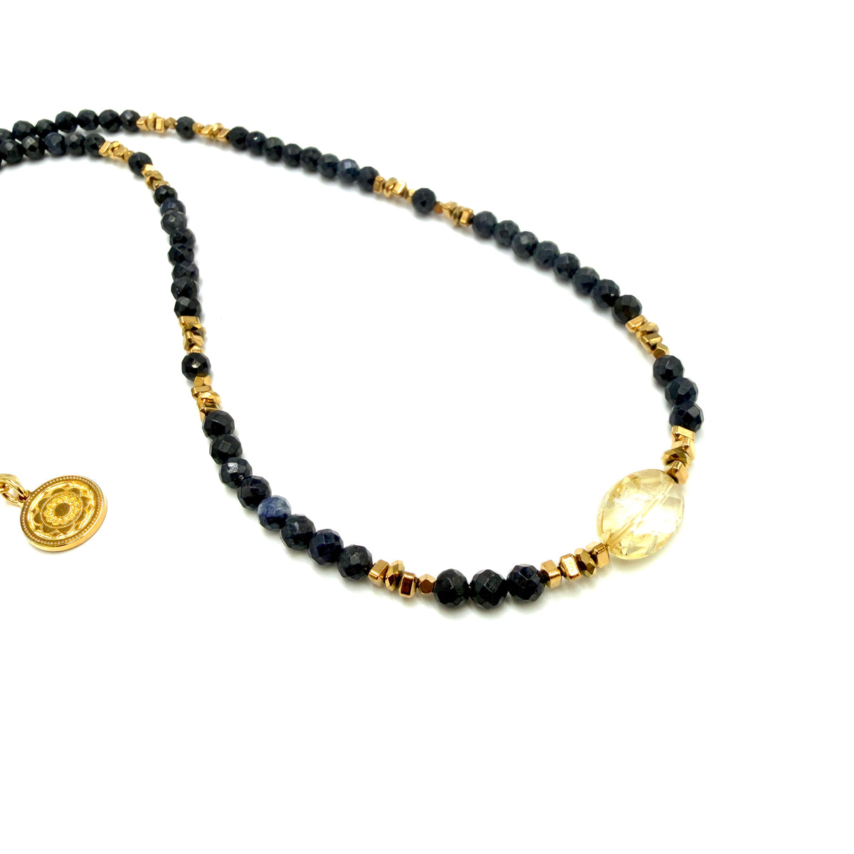 szafir naszyjnik Klejnot królewskiego spokoju Ewa Mrochen Jewellery