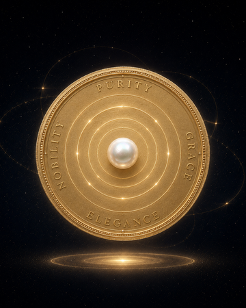 Pearl Golden Coin Ewa Mrochen Jewelry
