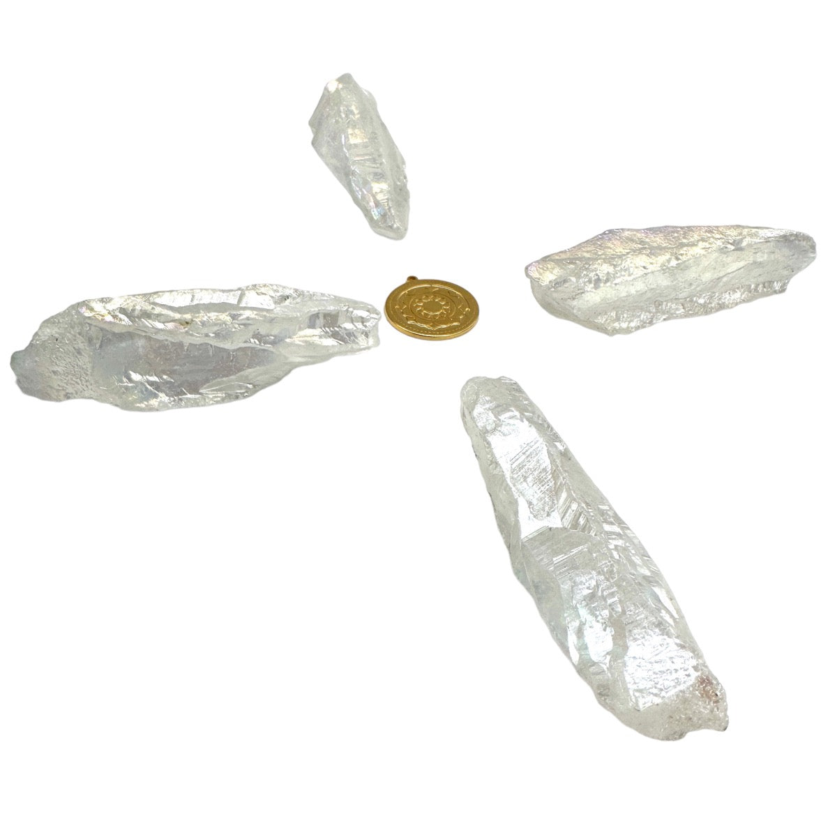 Amulet Kryształ Aura Titanum Ewa Mrochen Jewellery z błyszczącym, przejrzystym kryształem i unikalnym designem.