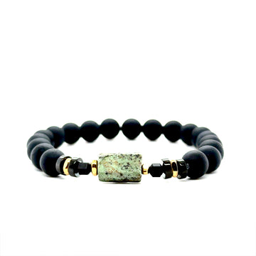 Bransoletka Ewa Mrochen Jewellery z agatem druzy i turkusem z Arizony, naturalne kamienie ozdobionej biżuterii.