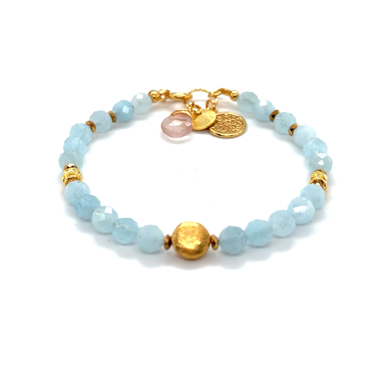 Ewa Mrochen Jewellery® bransoletka z akwamarynu, 15 cm, elegancki dodatek do biżuterii Klejnot Nowego Życia