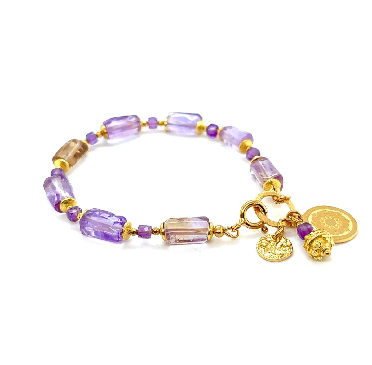 Bransoletka Harmony of Life od Ewa Mrochen Jewellery, elegancki dodatek z ametrynem, na nadgarstek, naturalny styl.