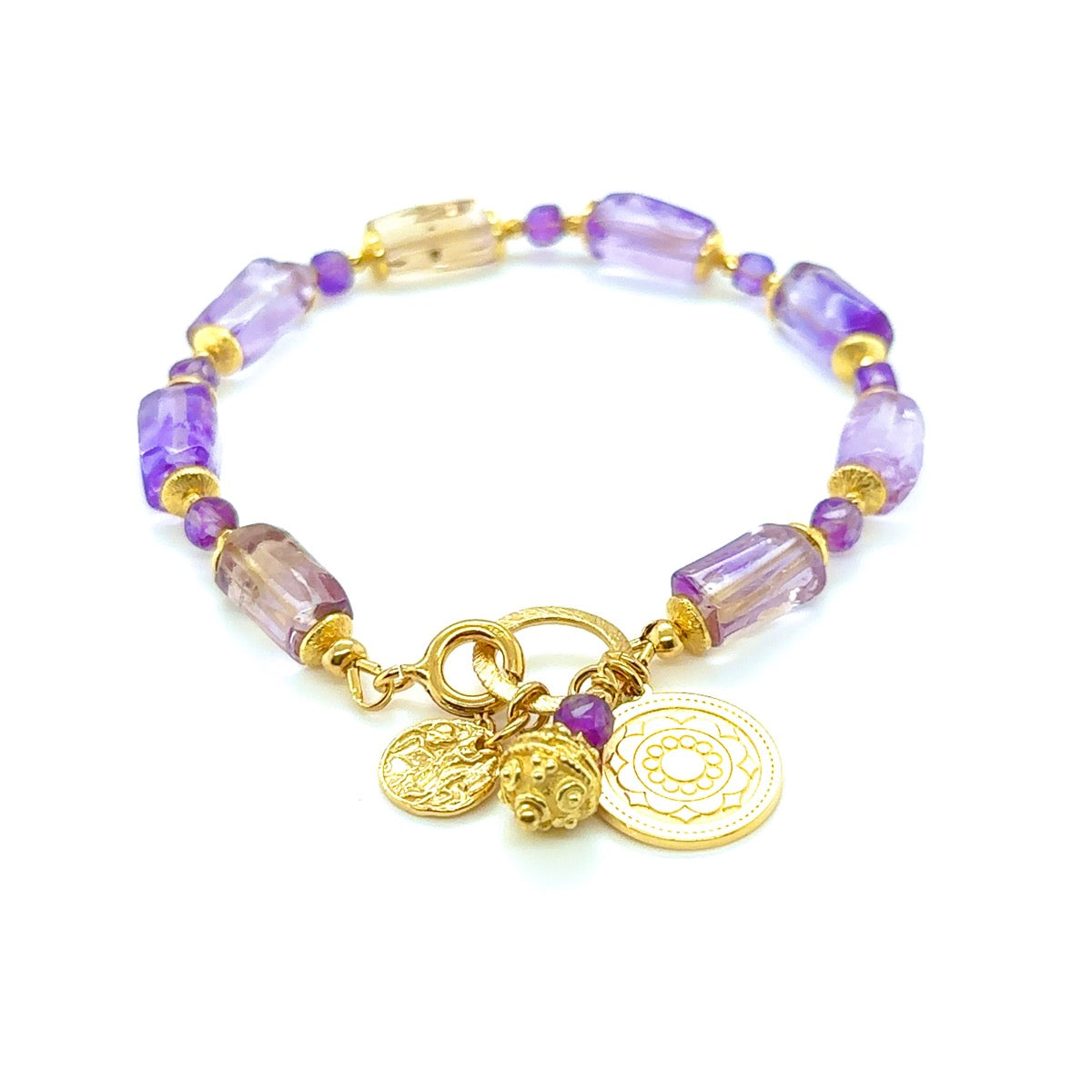 Bransoletka Ametryn Harmony of Life od Ewa Mrochen Jewellery, delikatny naszyjnik z kamieniami ametynu, elegancki i stylowy dodatek.