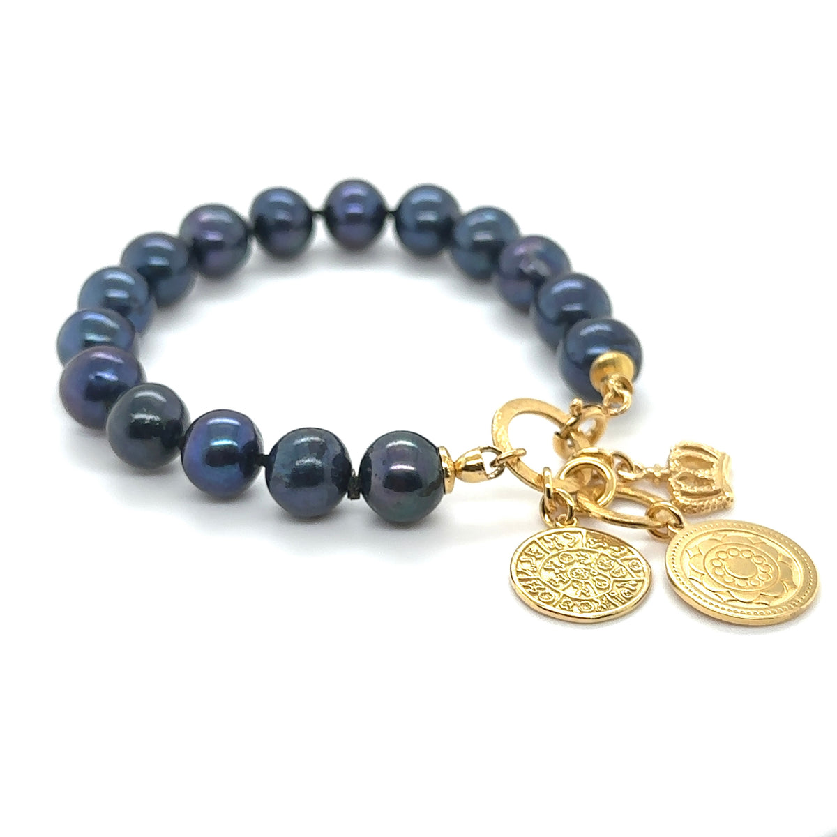 Granatowa perłowa bransoletka Ewa Mrochen Jewellery na 15 cm z elegancką perłą, delikatny design i wysokiej jakości wykończenie.