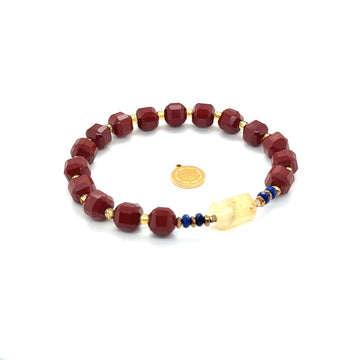Bransoletka z jaspisem królewskim Zwyciężczyni Sukcesu od Ewa Mrochen Jewellery, naturalny kamień i elegancki design