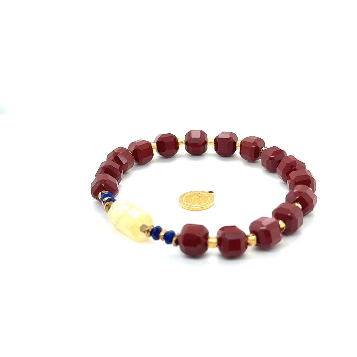 Bransoletka z jaspisem królewskim Ewa Mrochen Jewellery, elegancka biżuteria z kamieniami naturalnymi na nadgarstek.