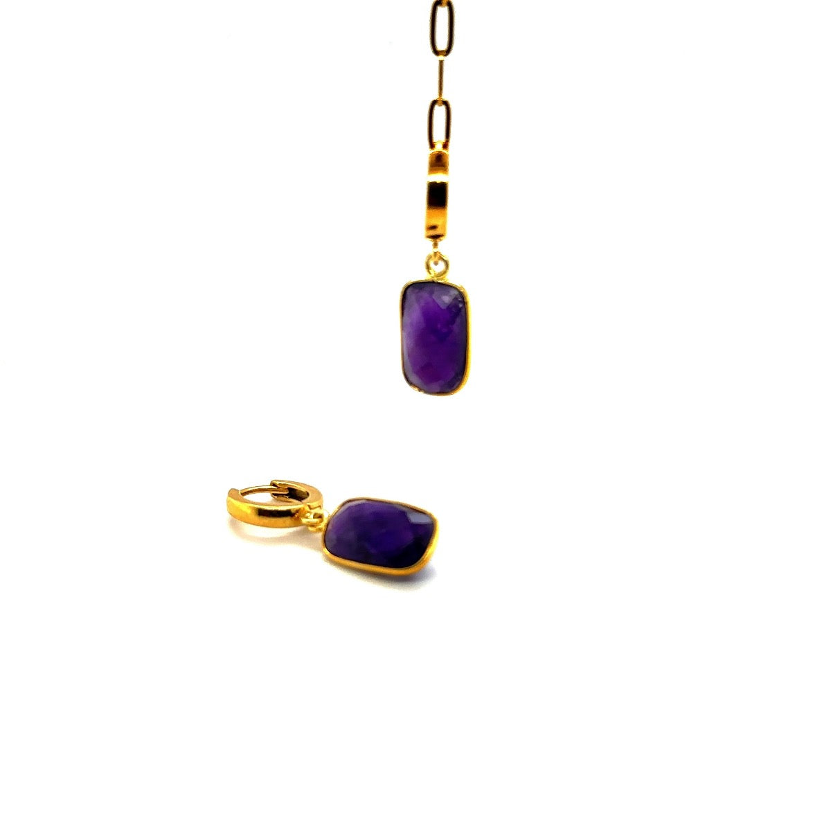 Zmysłowe kolczyki ametystowe od Ewa Mrochen Jewellery, eleganckie biżuterie z ametystem na uszach