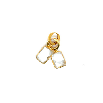 Kolczyki Ewa Mrochen Jewellery z białym topazem, eleganckie i stylowe, idealne na wyjątkowe okazje lub codzienne noszenie.
