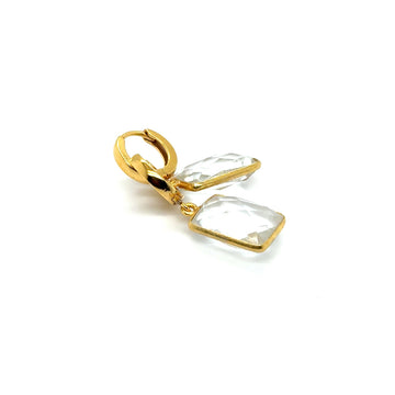 Ewa Mrochen Jewellery kolczyki z białym topazem, delikatne i eleganckie, idealne na wyjątkowe okazje.