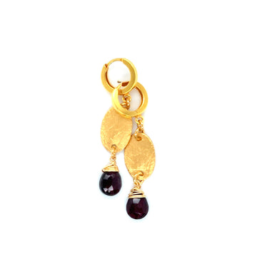 Kolczyki z naturalnym granatem od Ewa Mrochen Jewellery, limitowana edycja, eleganckie biżuterie z kamieniami szlachetnymi