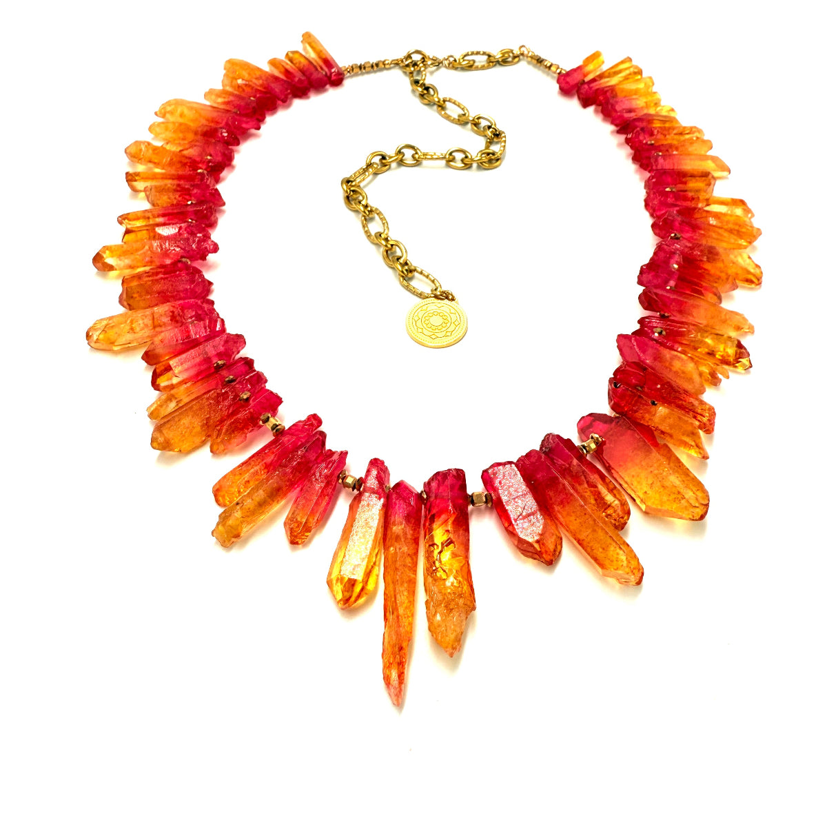 Naszyjnik Aura Rosa Joyful Playful z kolekcji Ewa Mrochen Jewellery®, delikatny i kolorowy biżuteria na szyję.