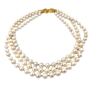 Naszyjnik z pereł i złotych elementów marki Ewa Mrochen Jewellery, elegancki dodatek do stroju.