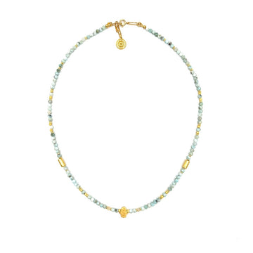 Naszyjnik z larimarem "Boska Kobiecość" od Ewa Mrochen Jewellery, elegancki biżuteryjny dodatek dla kobiet