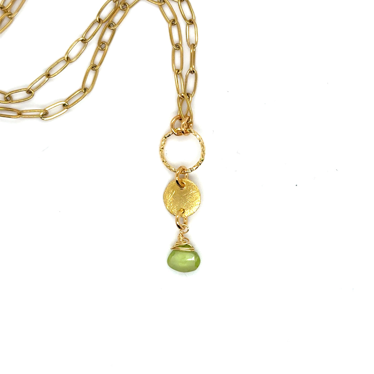 Naszyjnik Oliwin Pomyślność od Ewa Mrochen Jewellery z peridotem, elegancki biżuteryjny dodatek na co dzień.