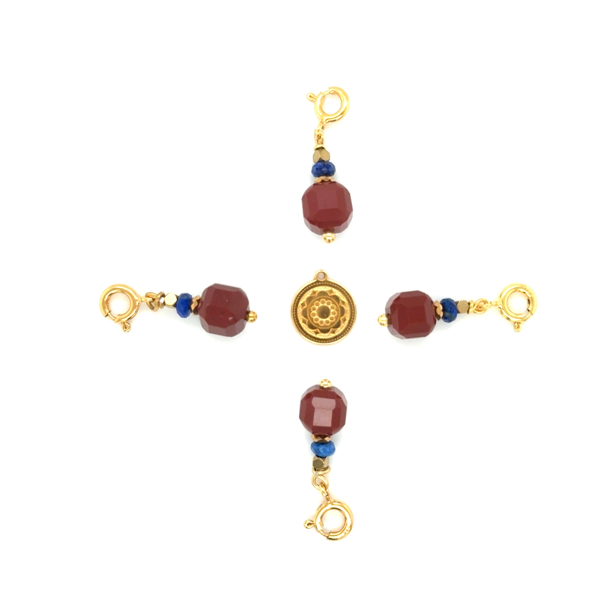 Zawieszka z jaspisu królewskiego od Ewa Mrochen Jewellery, naturalny kamień ozdobny na biżuterię.