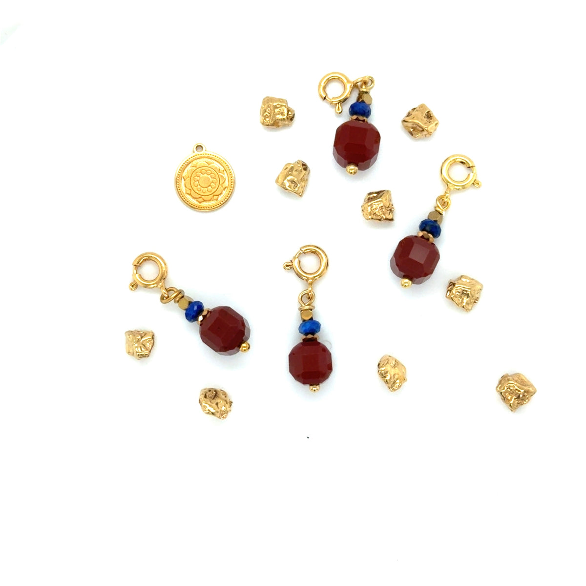 Zawieszka z jaspisem królewskim od Ewa Mrochen Jewellery, elegancki charms z naturalnym kamieniem do biżuterii