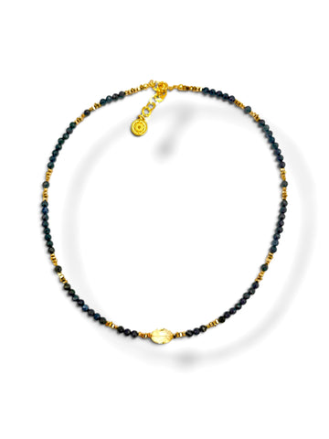 szafir naszyjnik Klejnot królewskiego spokoju Ewa Mrochen Jewellery