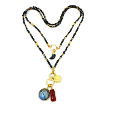 Czarny Spinel naszyjnik MY TIME