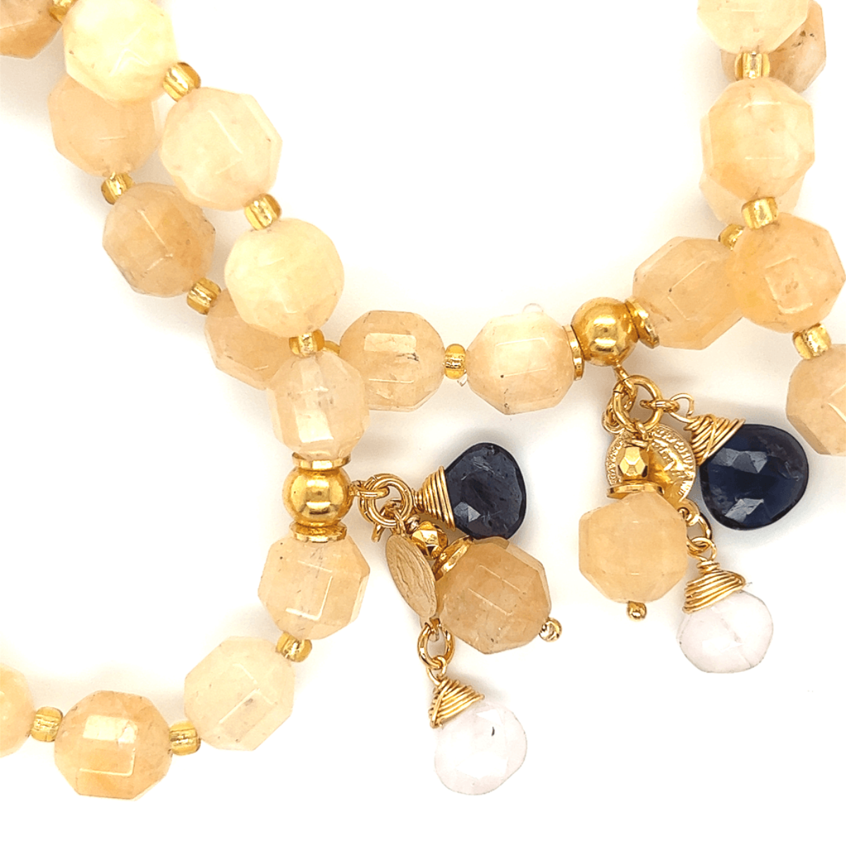 Żółty jadeit bransoletka autorska Ewa Mrochen Jewellery