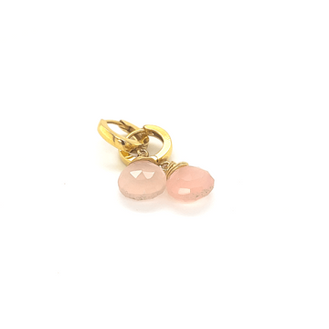 Quartz pink earrings drops of love