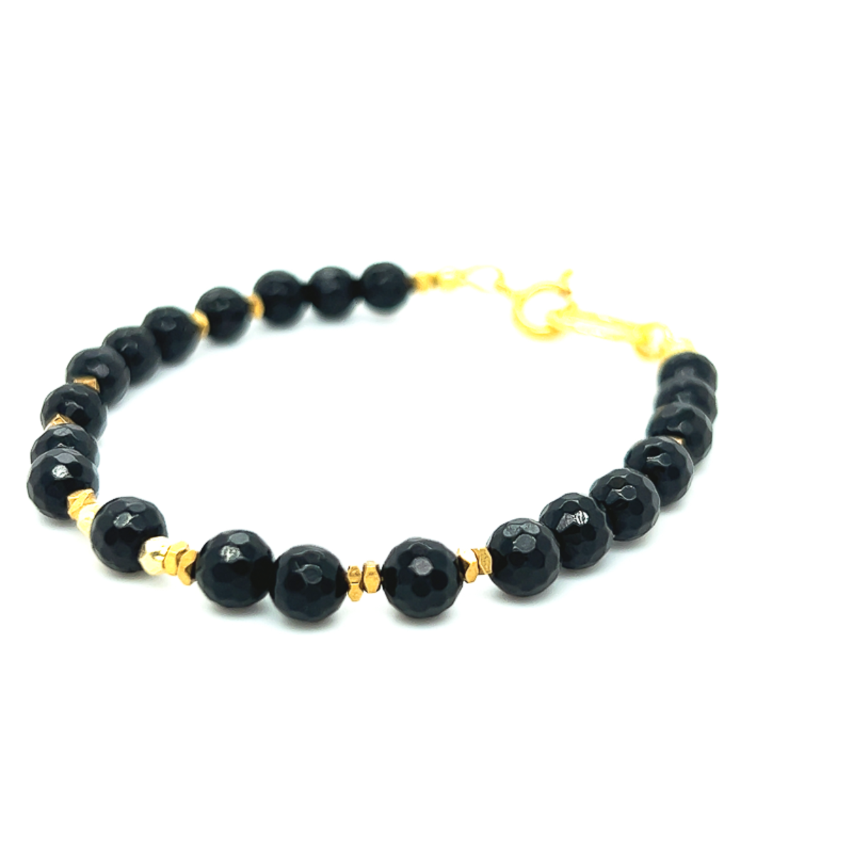 Czarna turmalinowa bransoletka Talizman od Ewa Mrochen Jewellery na 15 cm, elegancka i naturalna biżuteria.