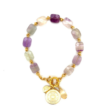 Bransoletka Ewa Mrochen Jewellery z fluorytem, elegancka i fenomenalna biżuteria z naturalnym kamieniem na nadgarstku