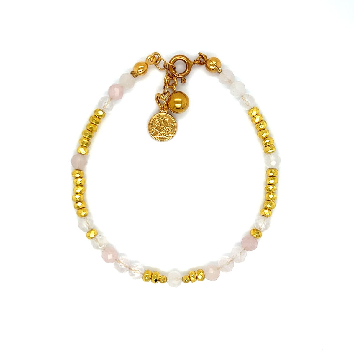 Bransoletka z różowego kwarcu marki Ewa Mrochen Jewellery, delikatny design, idealna na prezent i codzienne noszenie