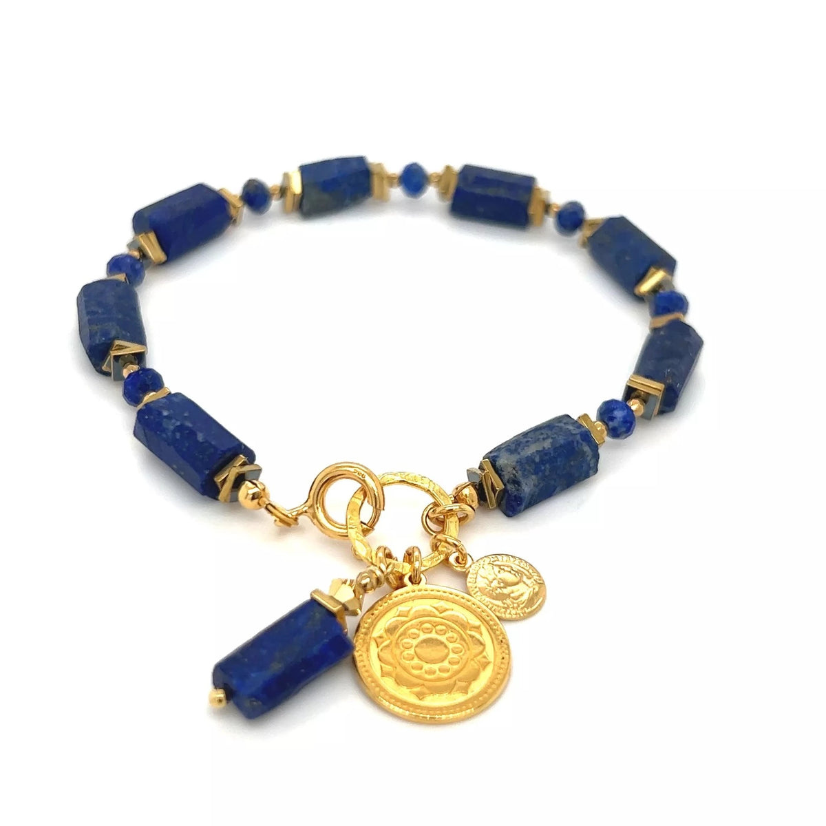 Lapis lazuli bransoletka Ewa Mrochen Jewellery z naturalnymi kamieniami, elegancki dodatek do codziennych stylizacji
