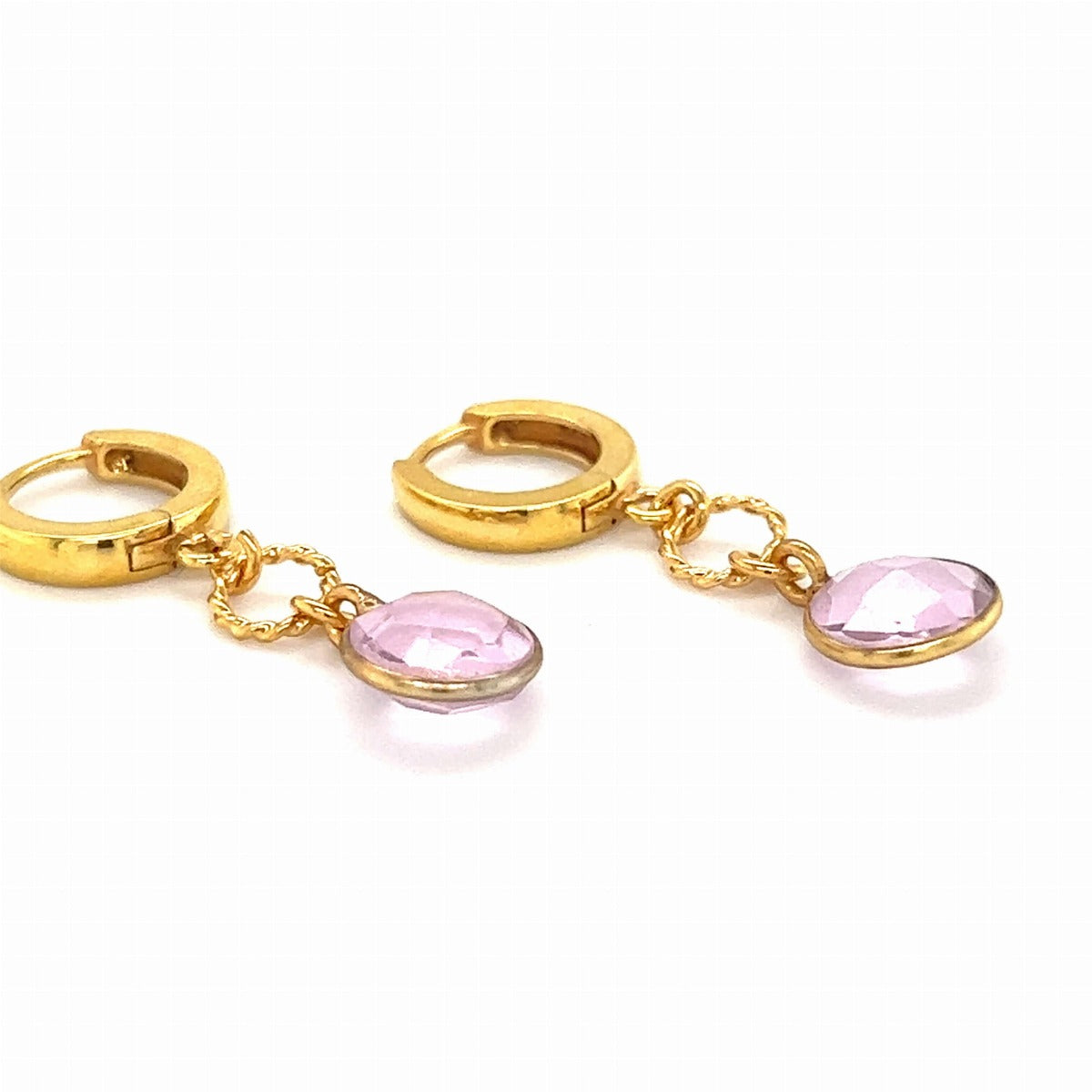 Kolczyki z różowego kwarcu Ewa Mrochen Jewellery, błyszczące i eleganckie, symbol miłości i delikatności