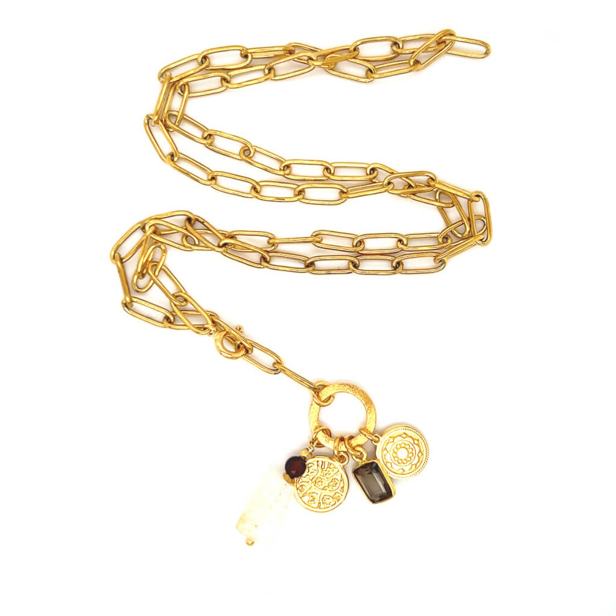 Naszyjnik z cytrynem marki Ewa Mrochen Jewellery, elegancki naszyjnik Empire of the Sun z żółtym kamieniem cytrynem