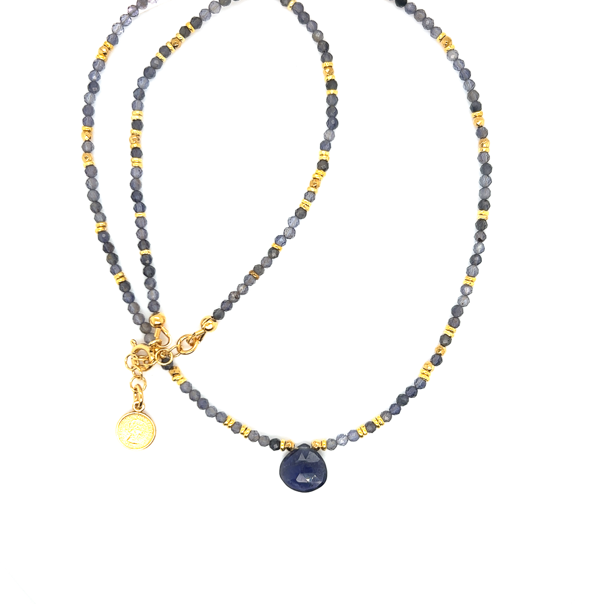 Naszyjnik Iolit Przebudzenie Bogini marki Ewa Mrochen Jewellery z kamieniem Iolit i eleganckim designem.